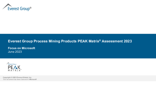 2023 Everest Group Process Mining PEAK Matrix Assessment