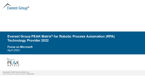 2023 Everest Group PEAK Matrix for RPA