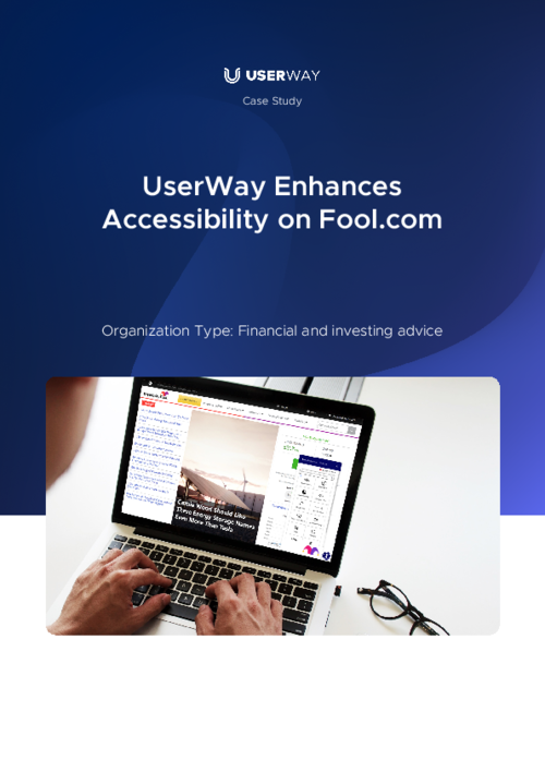UserWay Enhances Accessibility on The Motley Fool
