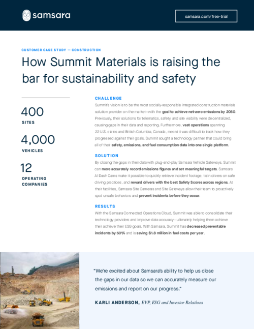 Summit Materials: Raising the Bar for Safety and Sustainability