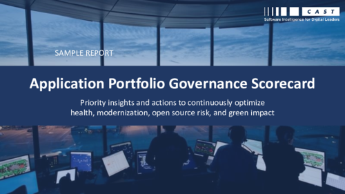 Application Portfolio Governance Scorecard - Sample Report