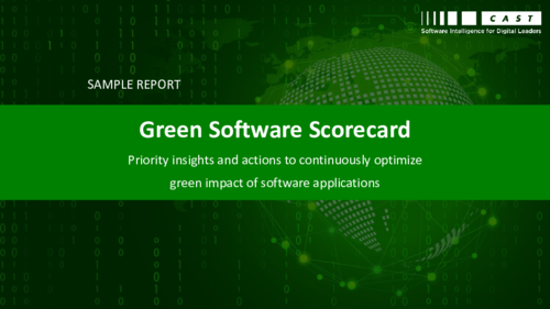 Green Software Scorecard - Sample Report