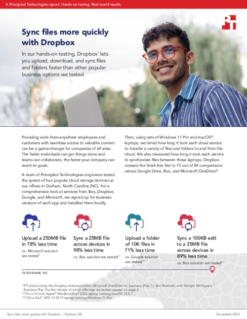 Dropbox Competitive Sync Benchmarking