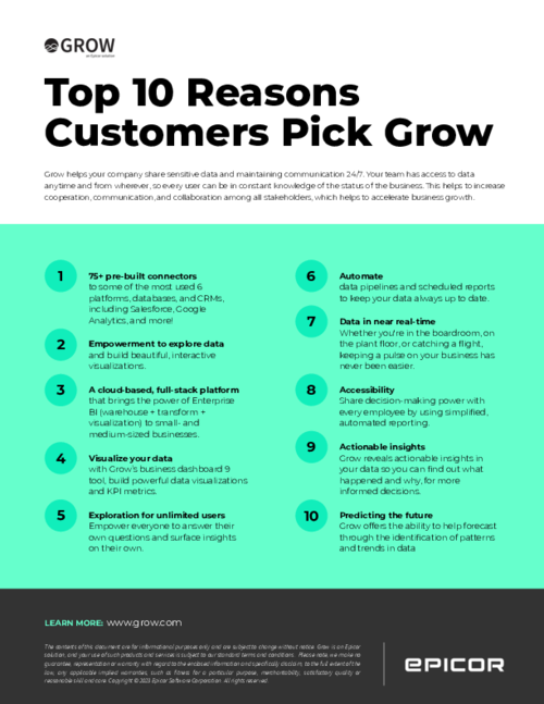 Top 10 Reasons Customer Choose Grow