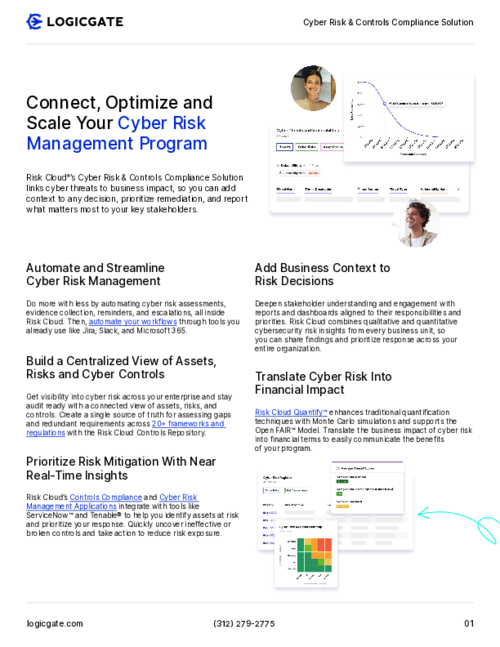 Solution Overview: Cyber Risk & Controls Compliance Brochure