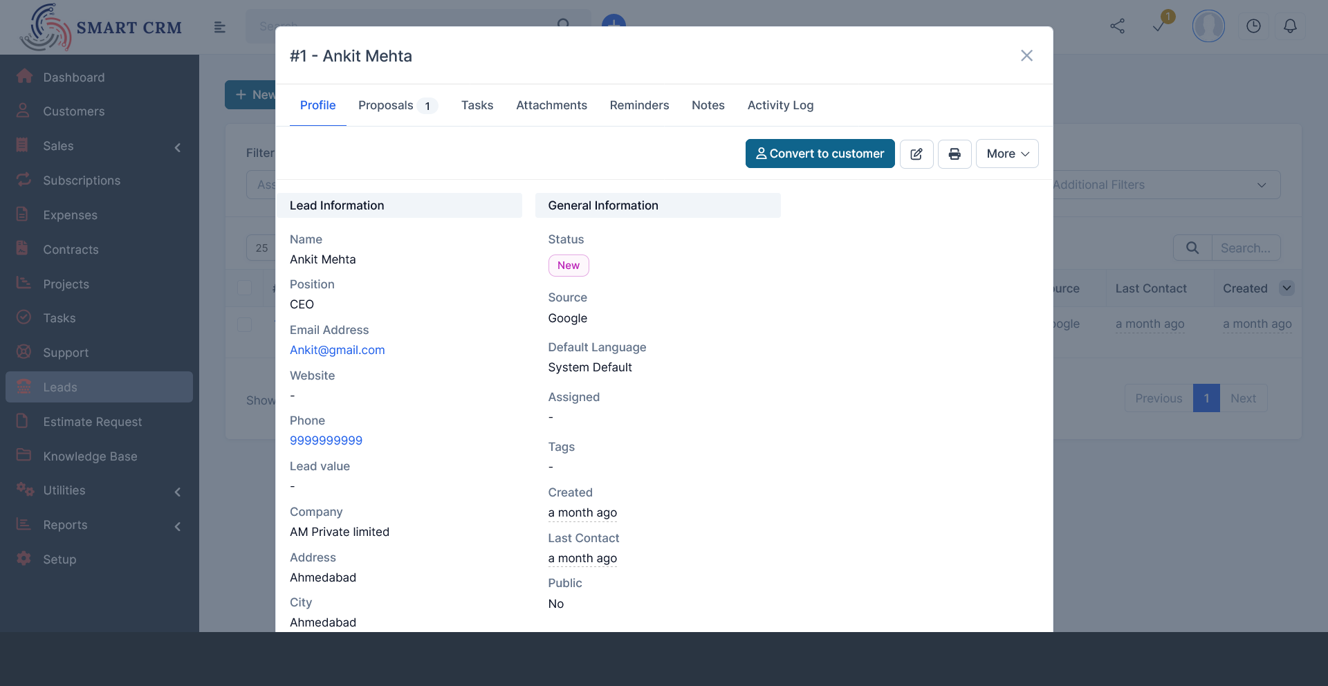 Smart CRM Online Reviews 2025: Details, Pricing, & Features | G2