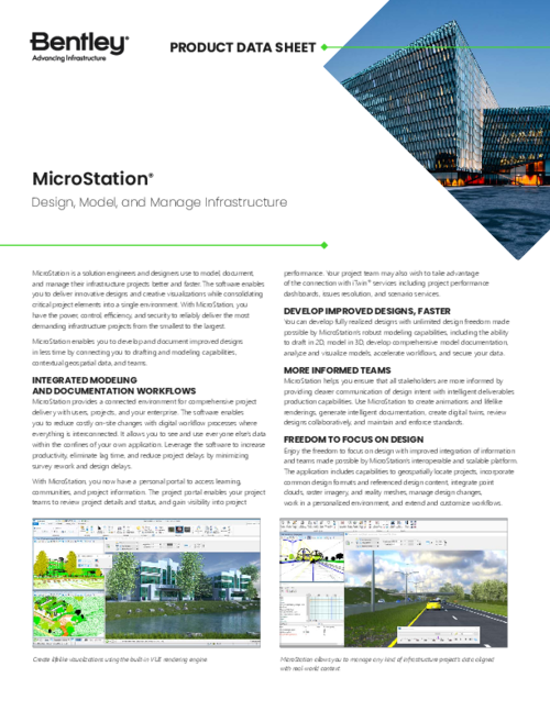MicroStation Product Data Sheet