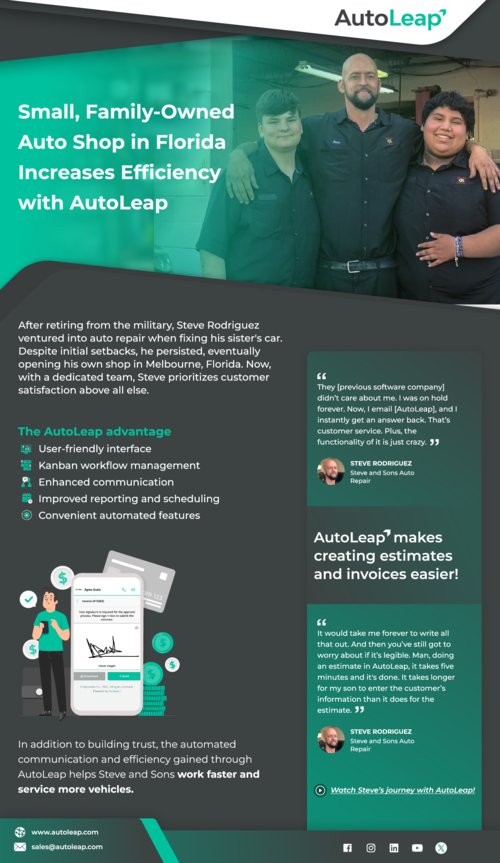 Small, Family-Owned Auto Shop in Florida Increases Efficiency with AutoLeap