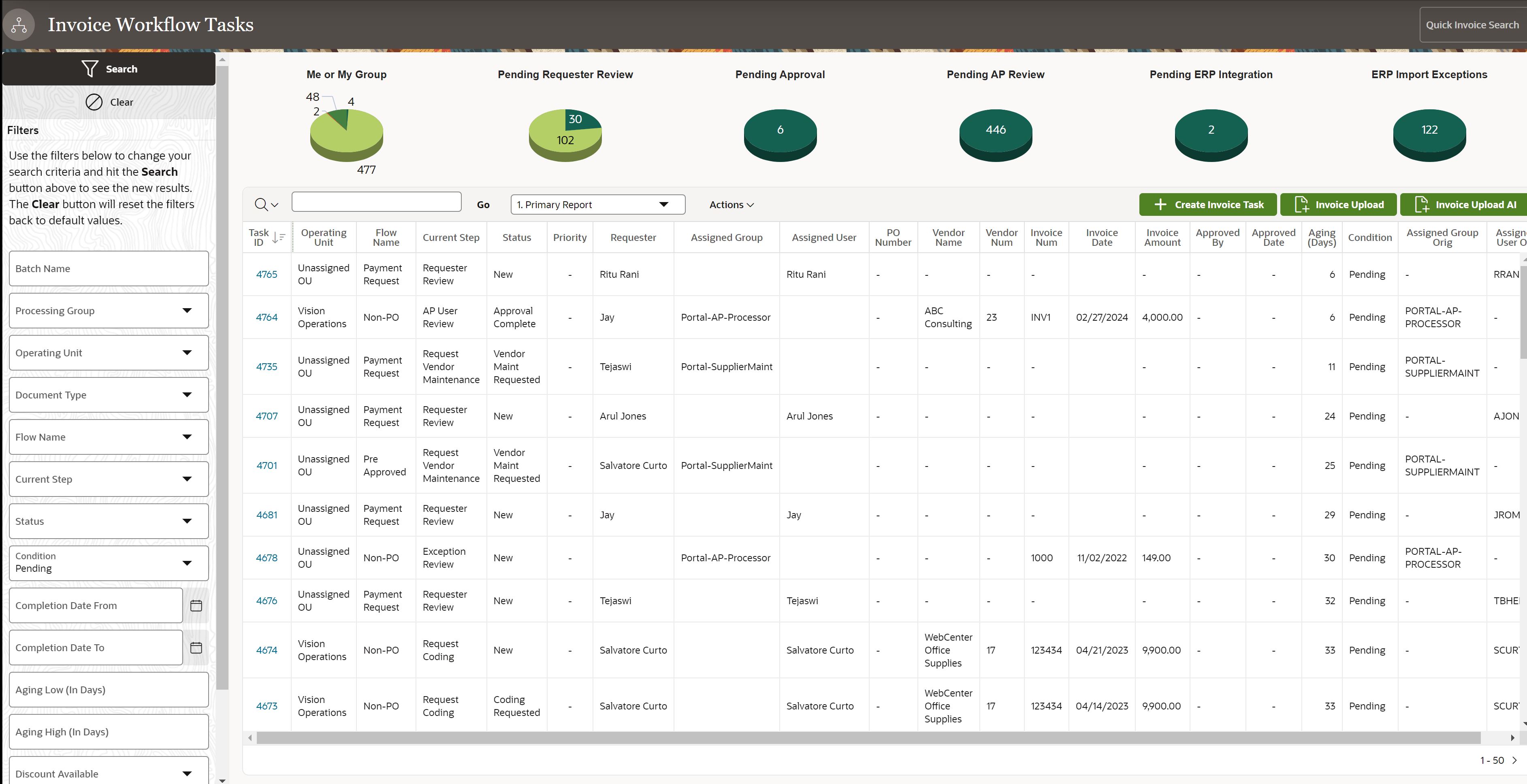 OAN Account Payable Application screenshot