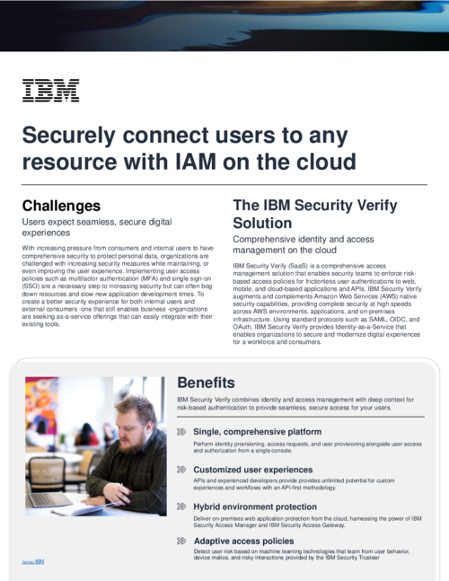 IBM Verify on AWS Solution Brief