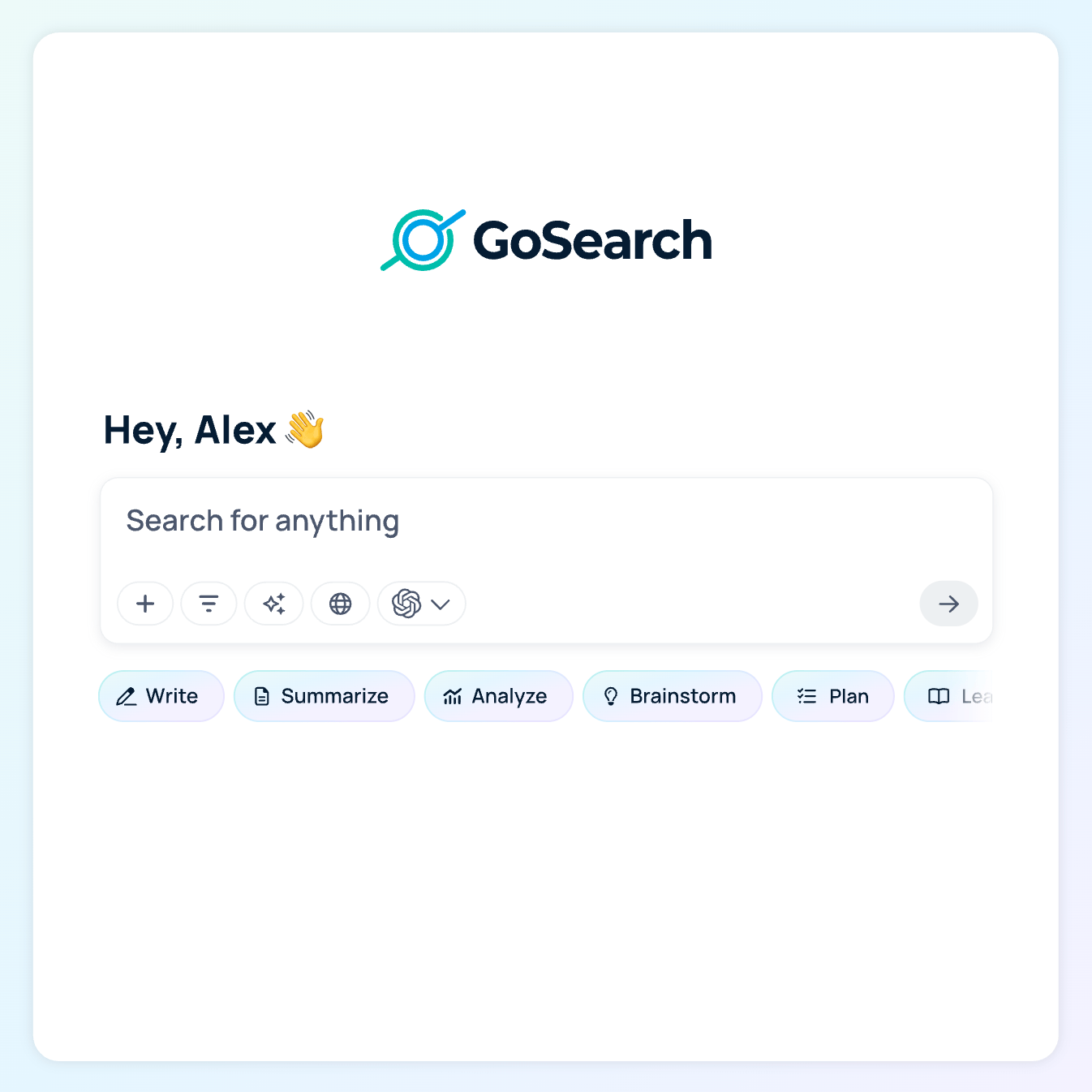 GoSearch AI Enterprise Search preview