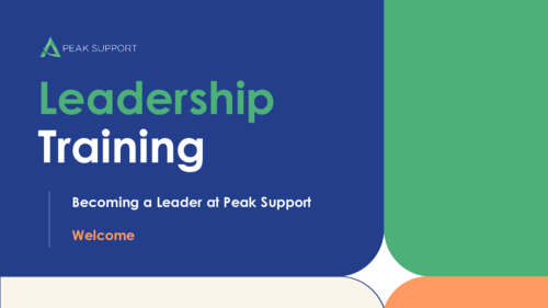 Peak Support's Leadership Training Program