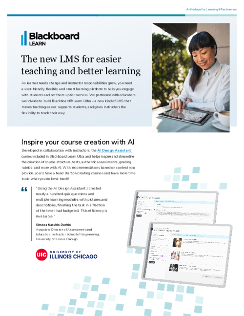 Blackboard Data Sheet for Higher Education