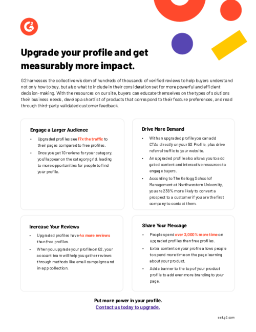 Free vs. Upgraded G2 Profile