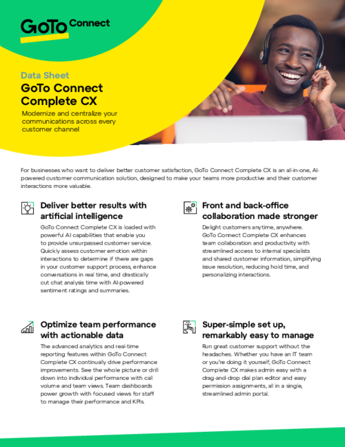 GoTo Connect Complete CX Datasheet