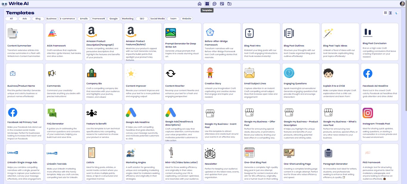 WriteAI me screenshot 1