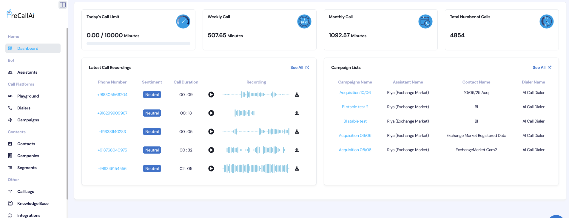 PreCallAI product features