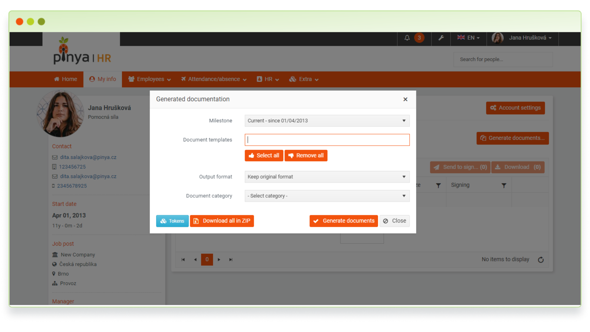 HR Software screenshot