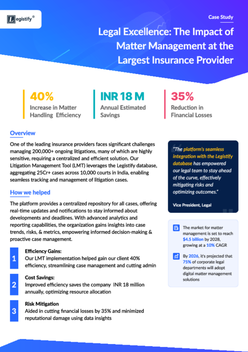 The Impact of Matter Management at the Largest Insurance Provider