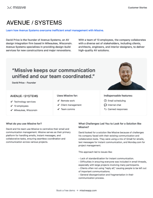 Customer Stories: Avenue Systems