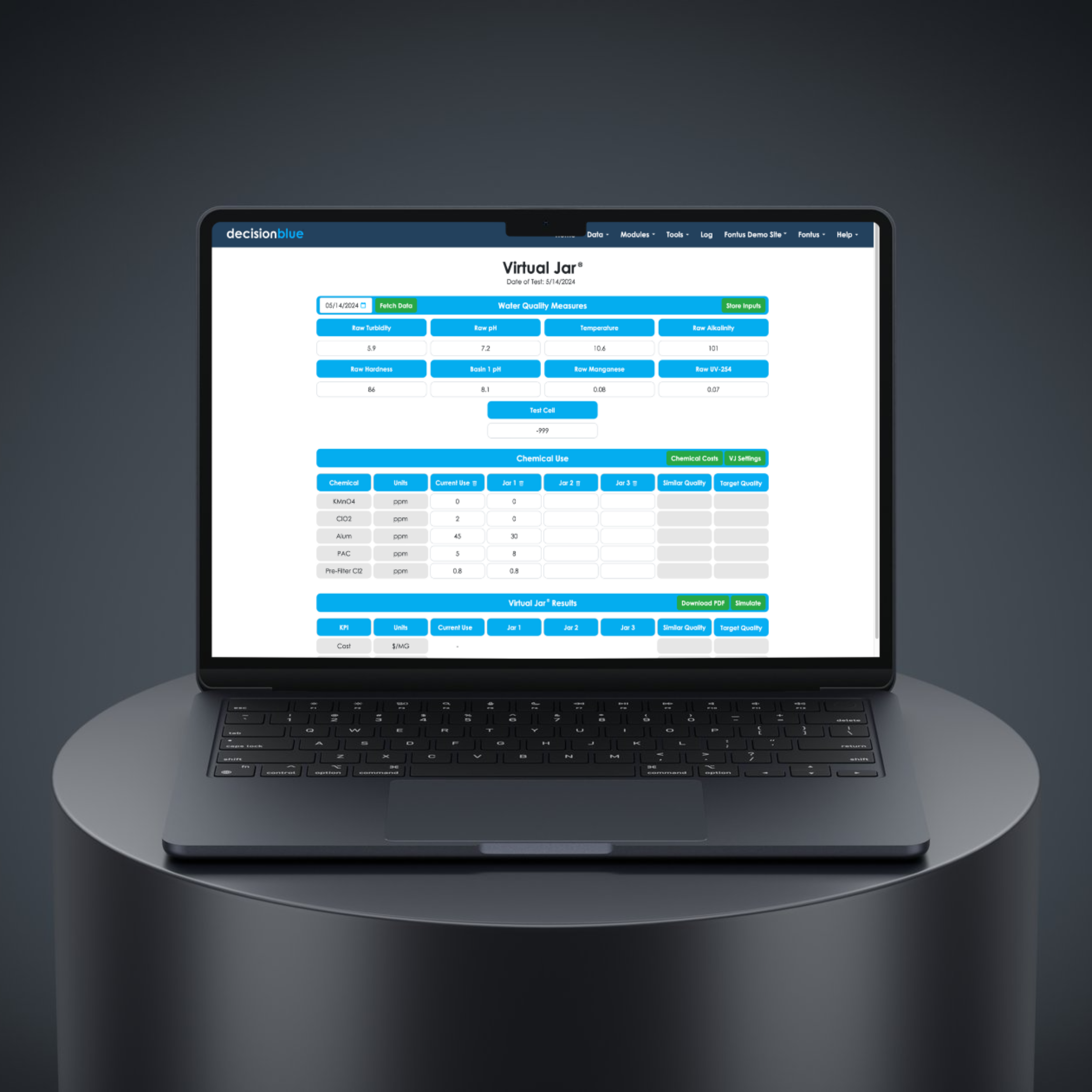 Decision Blue Virtual Jar screenshot