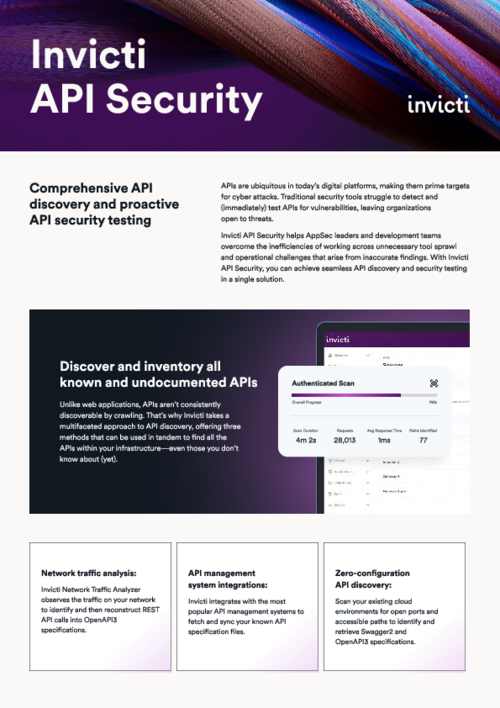Invicti API Security | Discover hidden and undocumented APIs
