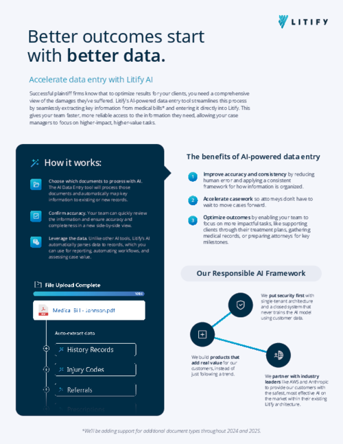 Accelerate data entry with Litify AI