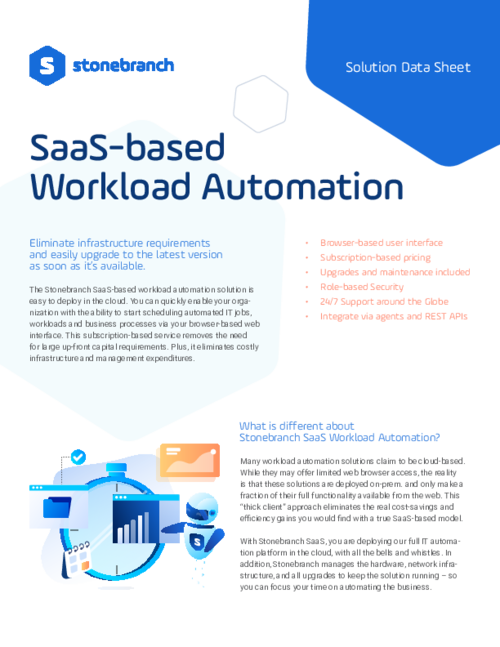 Solution Brief: SaaS-based Workload Automation