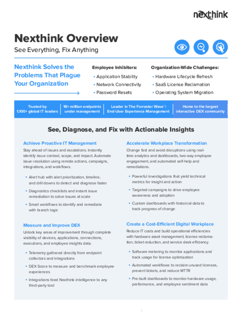 Nexthink Overview