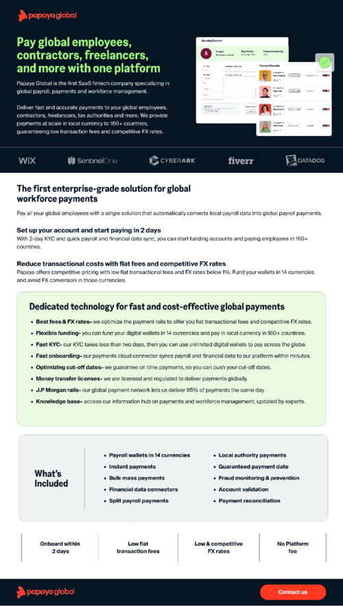 One Platform for Global Contingent Workforce, Employees, Contractors & Freelancers Payments: