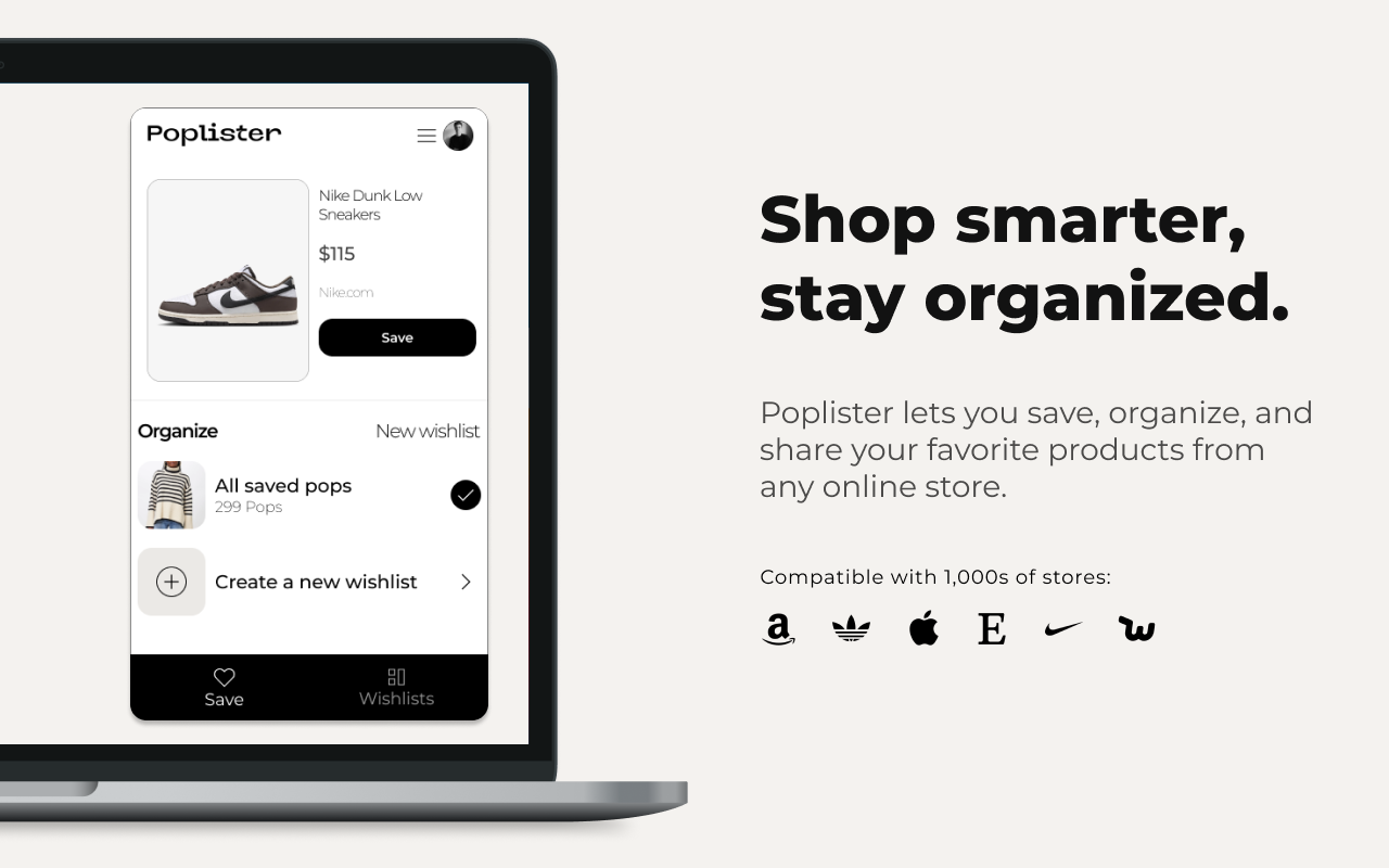 Poplister screenshot