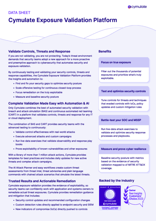 Cymulate: Security Validation and Exposure Management Platform Reviews ...