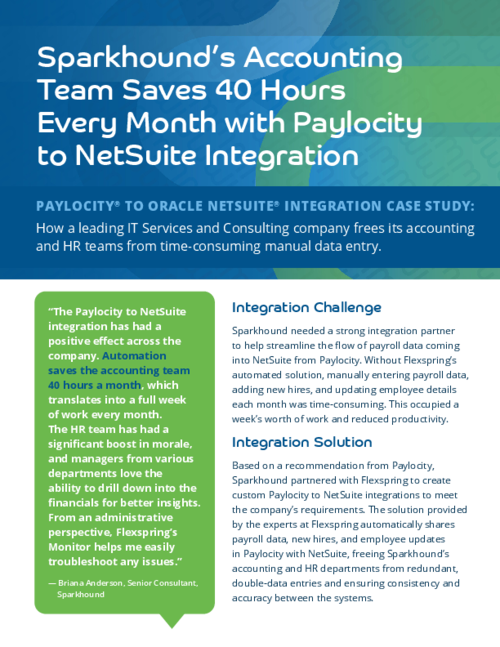 Accounting Team Saves 40 Hours Every Month with Paylocity to NetSuite Integration