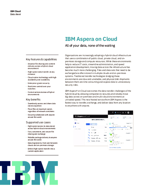 IBM Aspera on Cloud datasheet