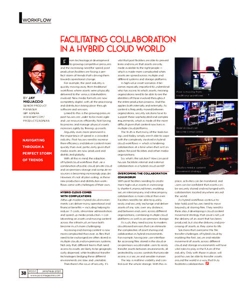 Facilitating collaboration in a hybrid cloud world