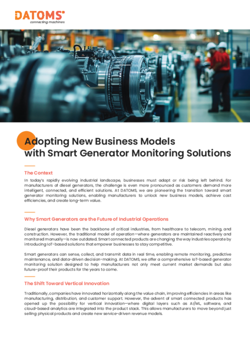 Innovative Business Models for Generator OEMs