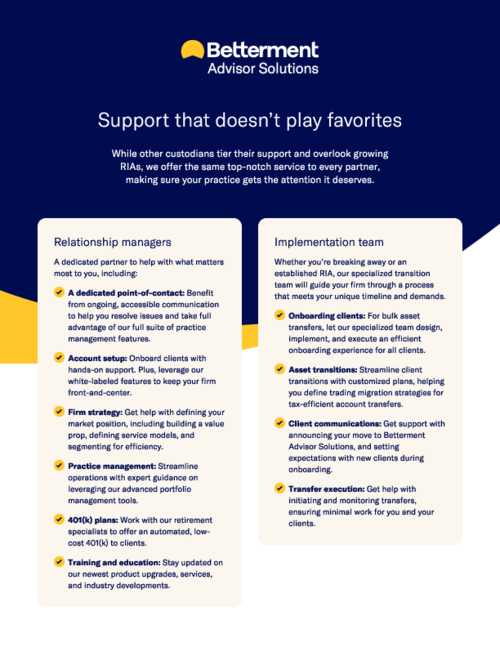 Service and Support Model