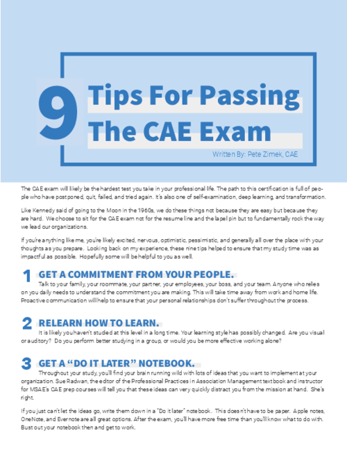 9 Tips for Passing the CAE Exam