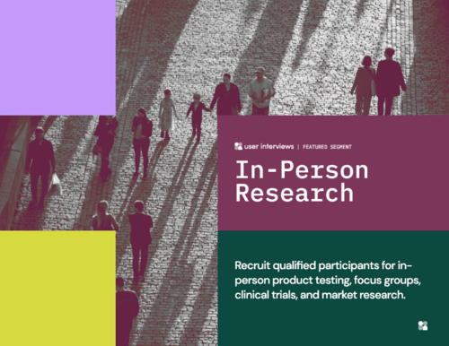 User Interviews In-Person Research Panel