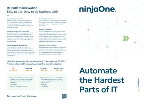 NinjaOne - Automate the Hardest Parts of IT