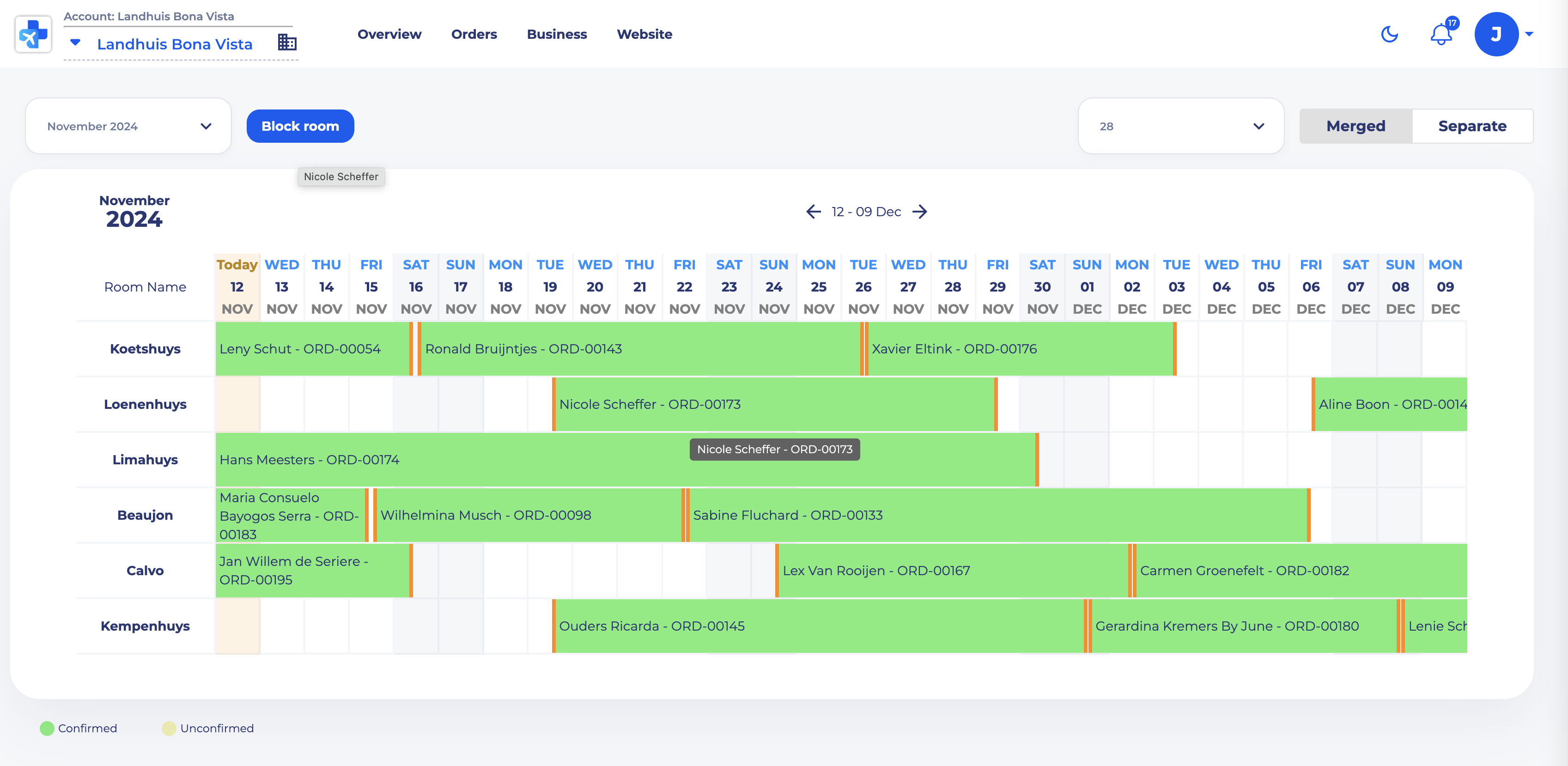 All-in-One solution hotel management solution screenshot