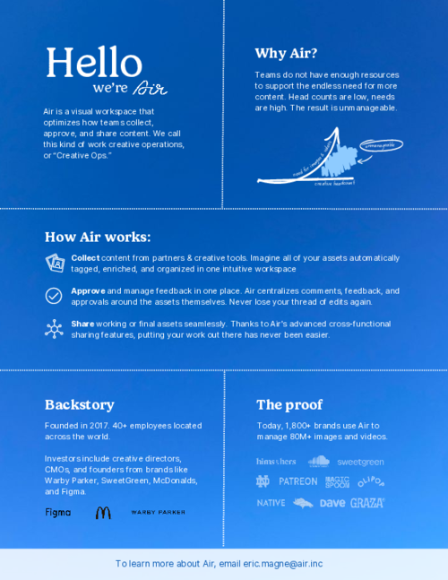 Air one pager