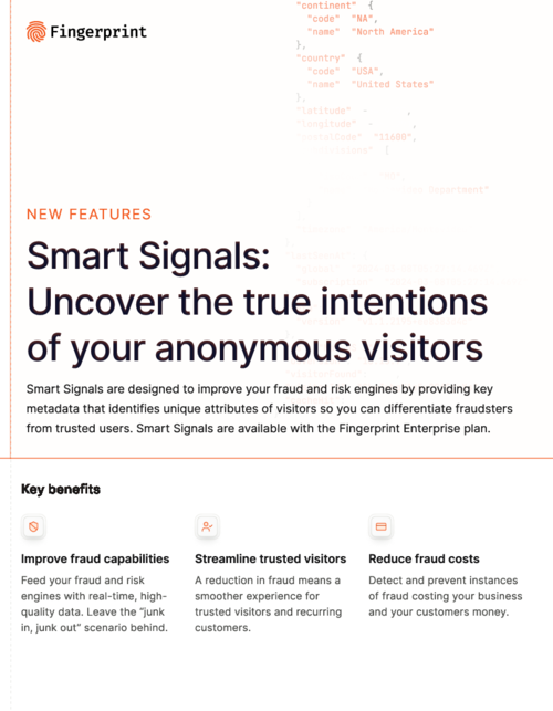 Fingerprint Enterprise and Smart Signals
