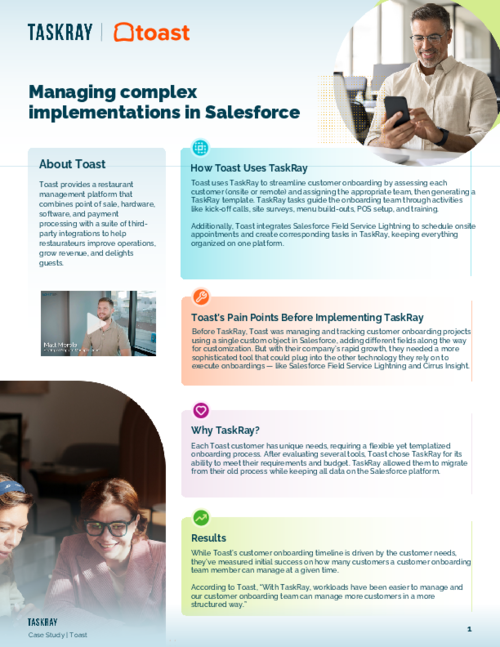 Toast’s Customer Onboarding Team Optimizes their Workflows with TaskRay