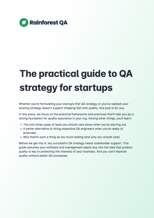 Rainforest QA Reviews 2026: Details, Pricing, & Features | G2
