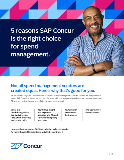5 Reasons SAP Concur is the Right Solution for Spend Management