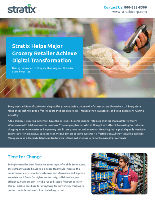 Case Study: Stratix Helps Major Grocery Retailer Achieve Digital Transformation