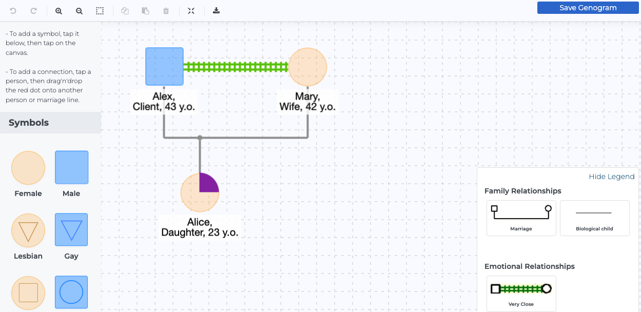 EasyGenogram by Qwoach screenshot