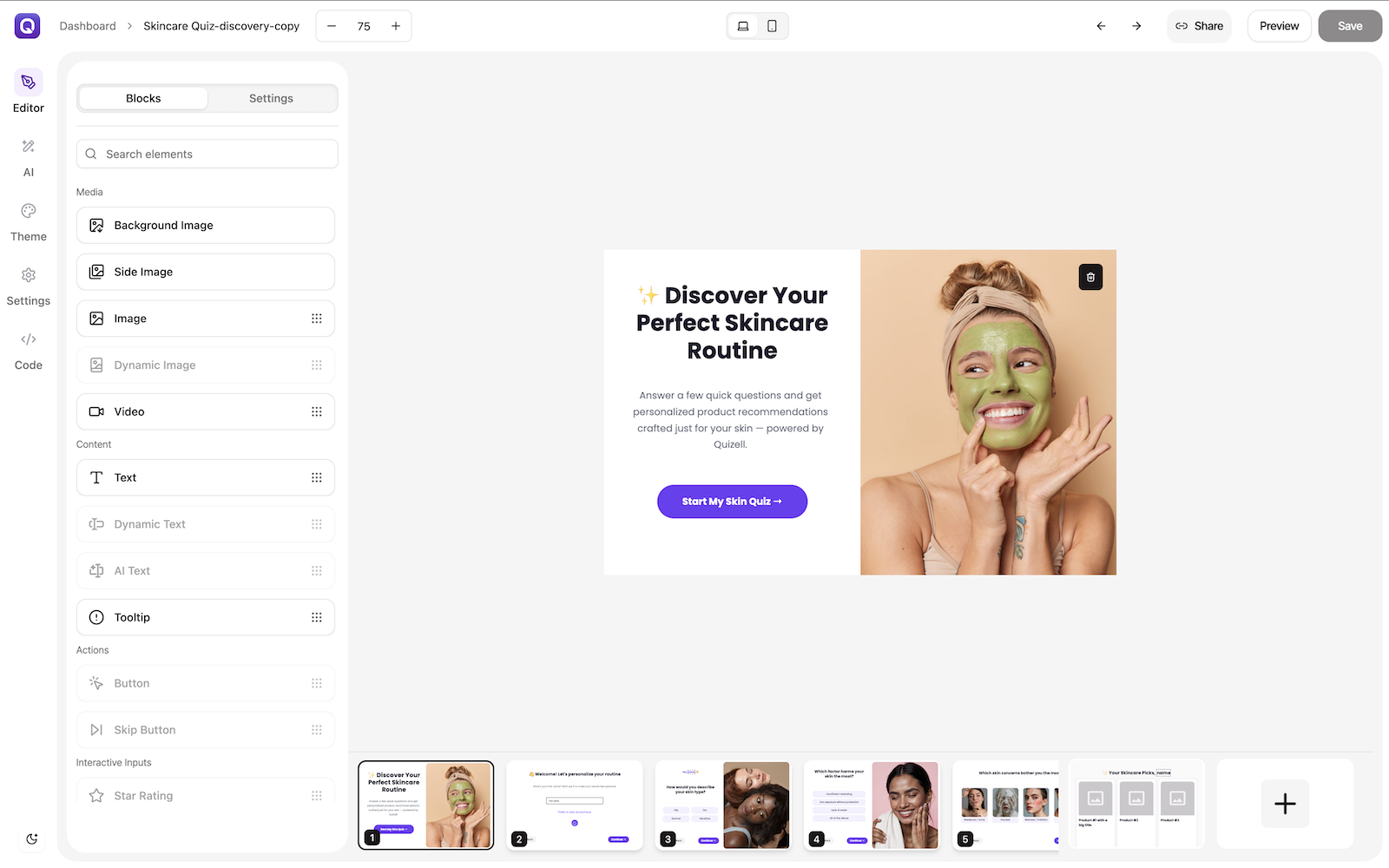 Quizell screenshot