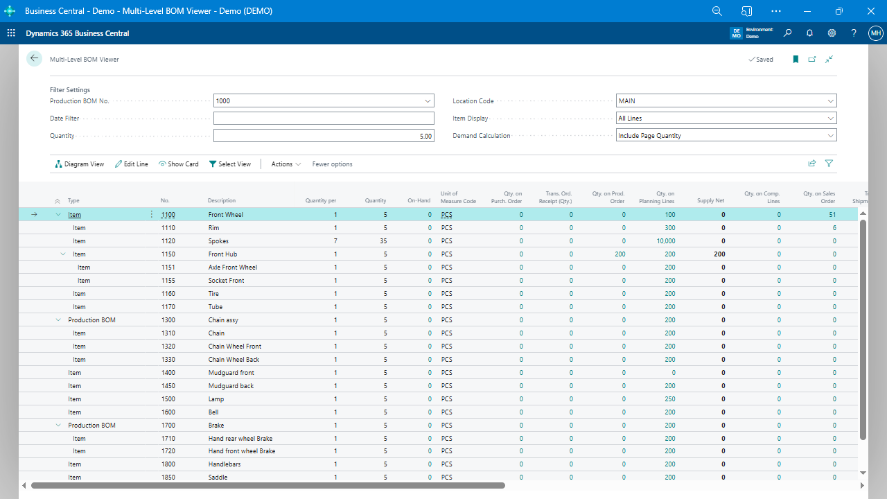 Multi-Level BOM Viewer screenshot